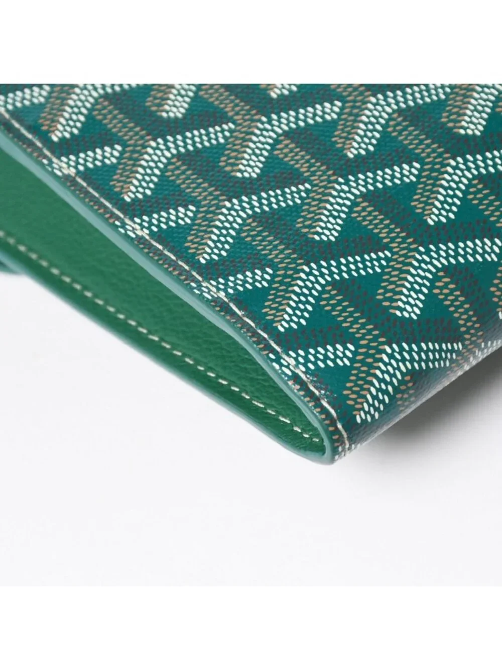 Goyard Chypre Sheepskin Pouch Wallet Shoulder Bag Green